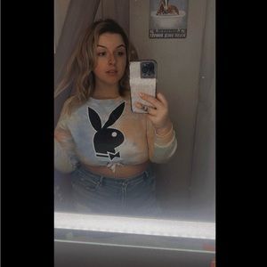 Playboy crop long sleeve